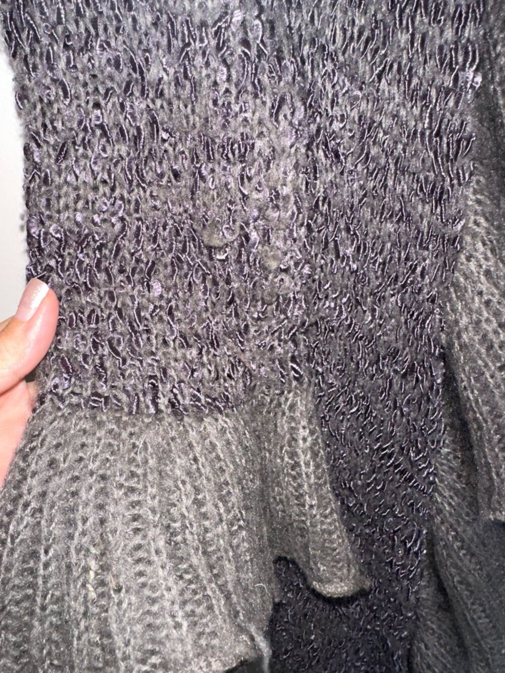 Slonl Ruffle Open Front Cardigan Sweater - Picture 5 of 6